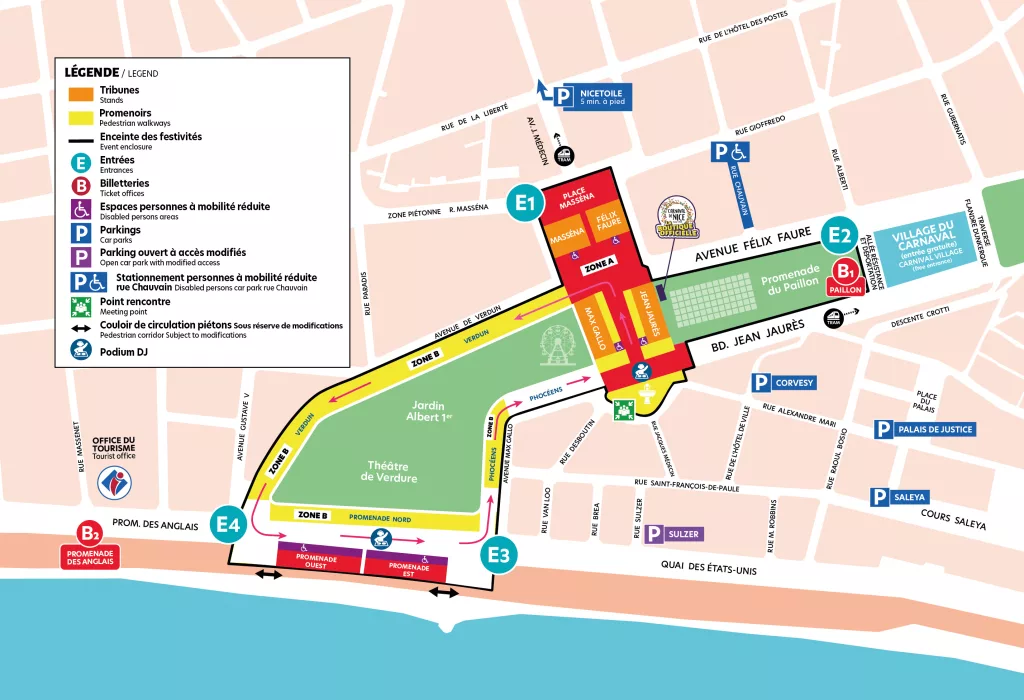 plan carnaval de Nice 2025